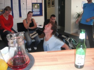 Belgium team enjoying a well deserved refreshment at Windsor